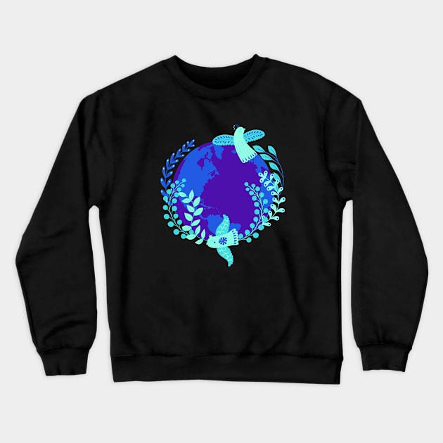 Love The Earth Crewneck Sweatshirt by 1001Kites